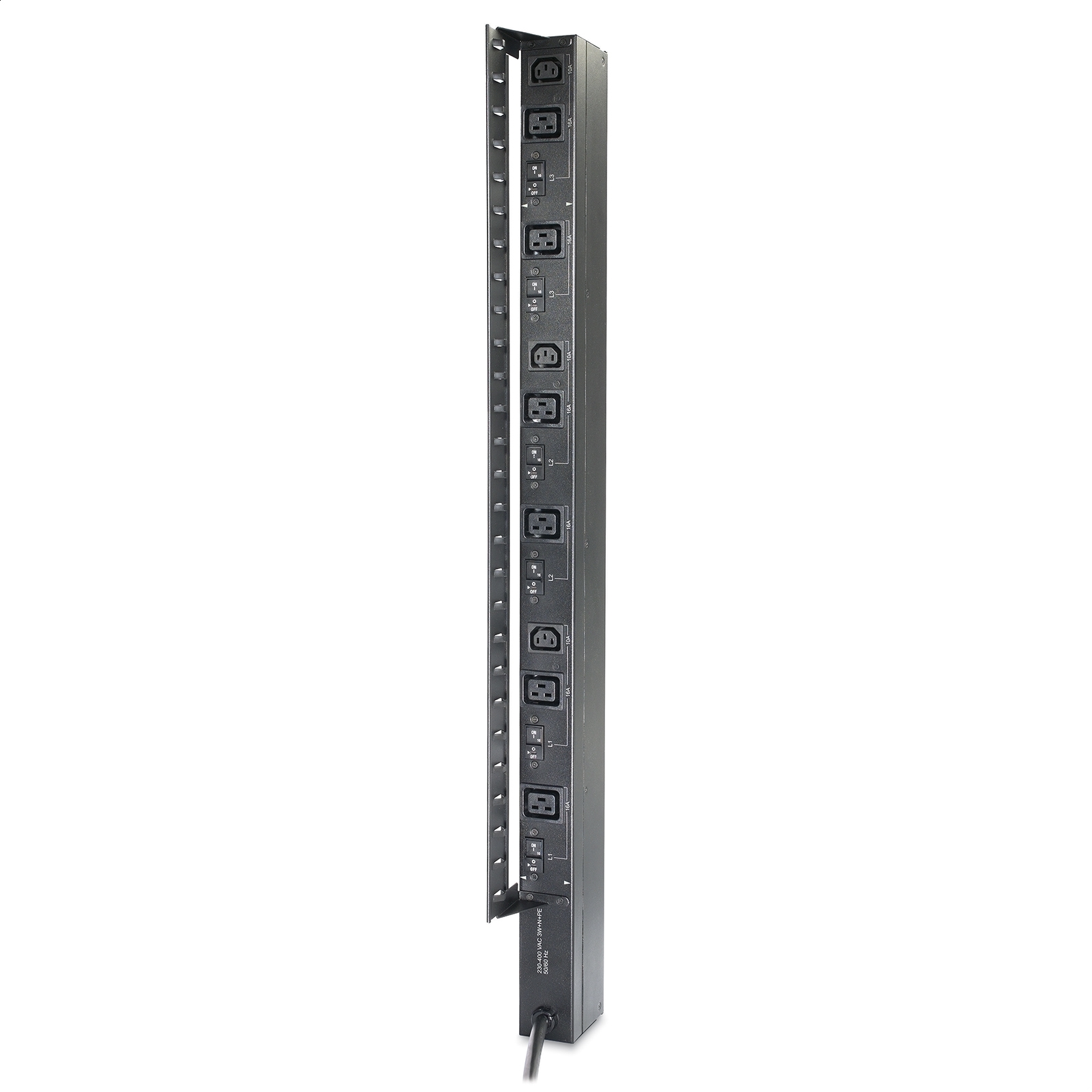 PDU para Rack básica 0U, 22kW, 400V, (6)C19 y (3)C13