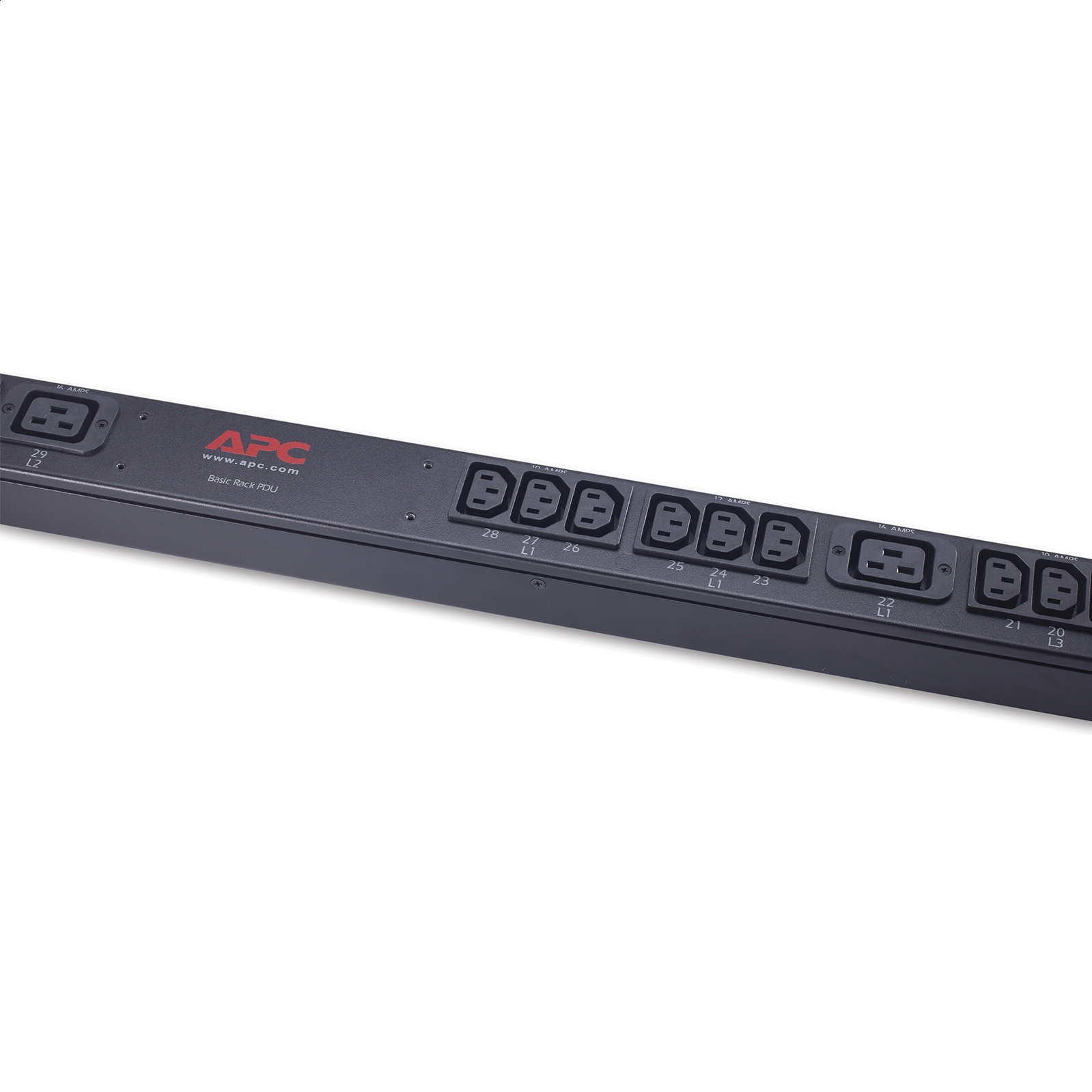 PDU para Rack básica 0U, 22kW, 400V, (6)C19 y (3)C13