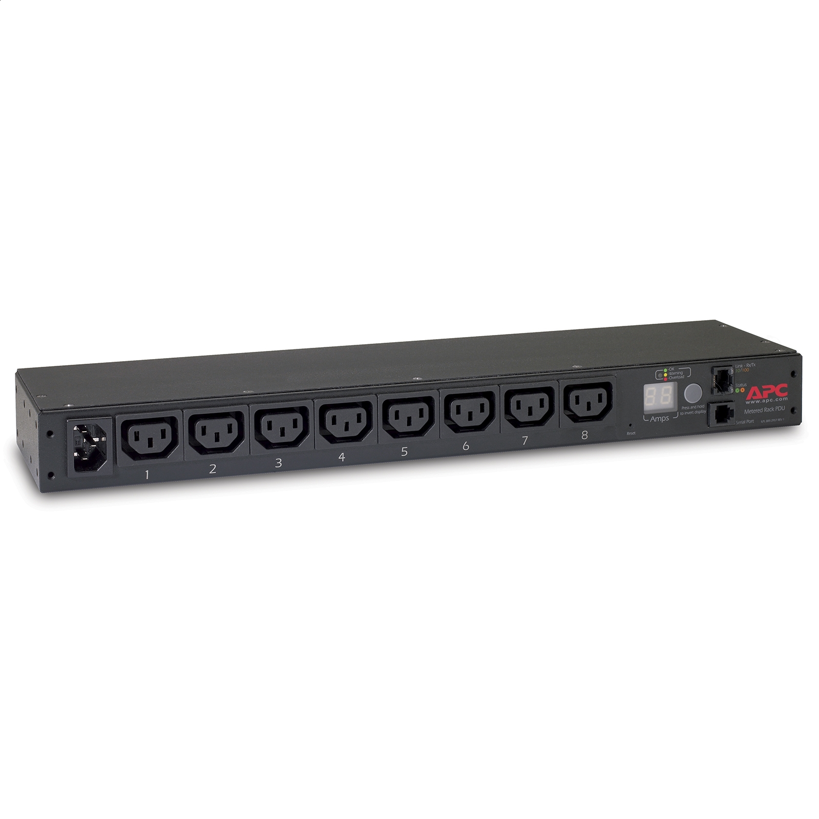 PDU para Rack con pantalla 1U, 12A/208V, 10A/230V, (8)C13