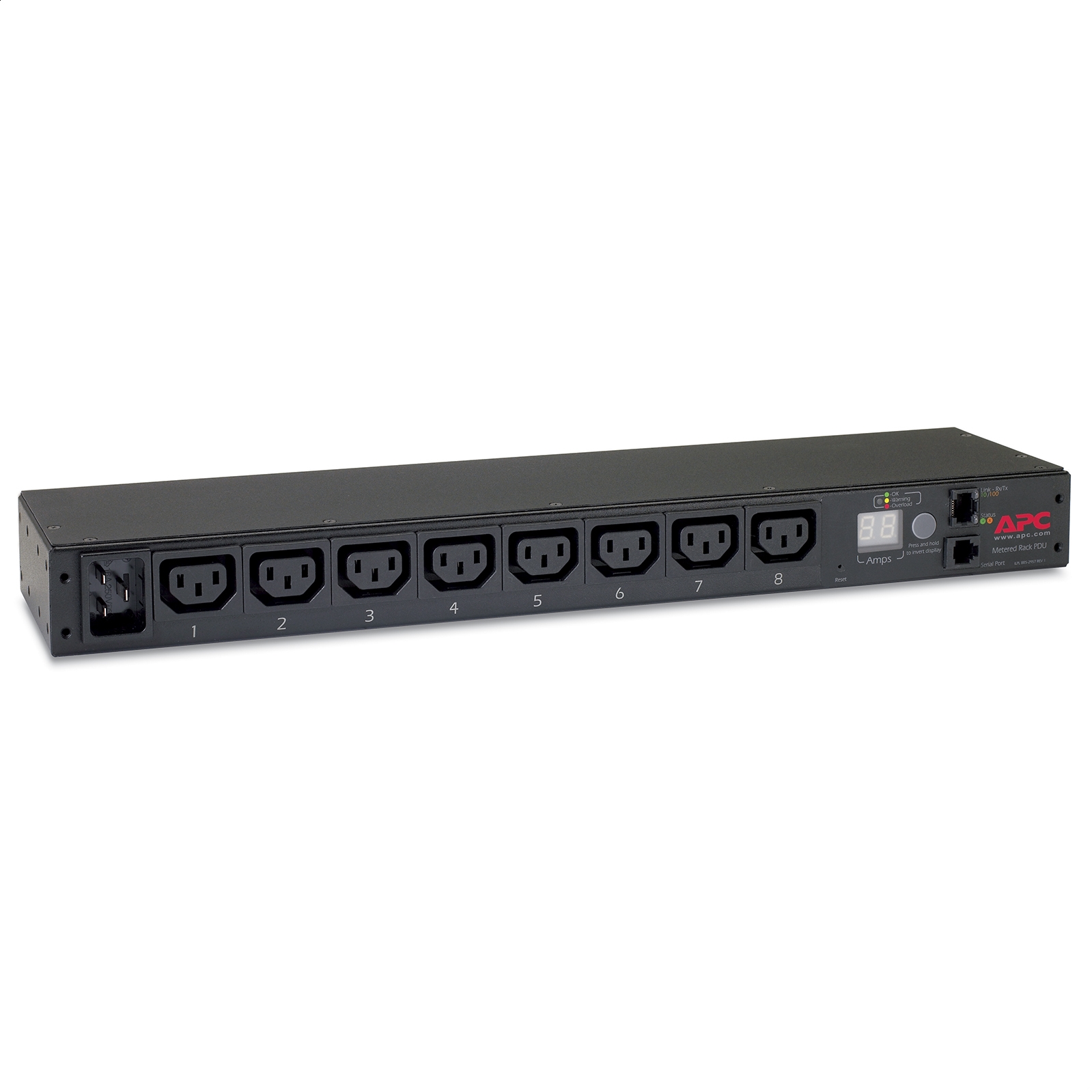 PDU para Rack con pantalla 1U, 16A, 208/230V, (8)C13