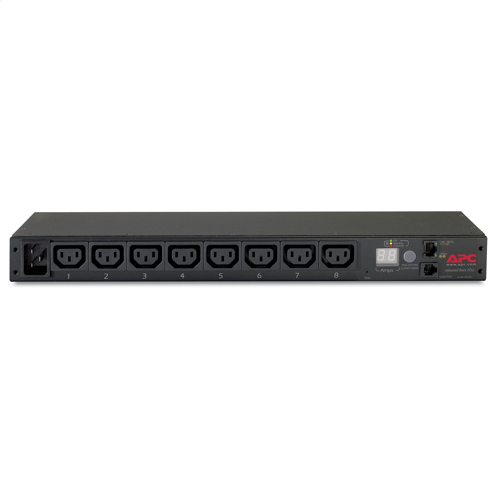 PDU para Rack con pantalla 1U, 16A, 208/230V, (8)C13