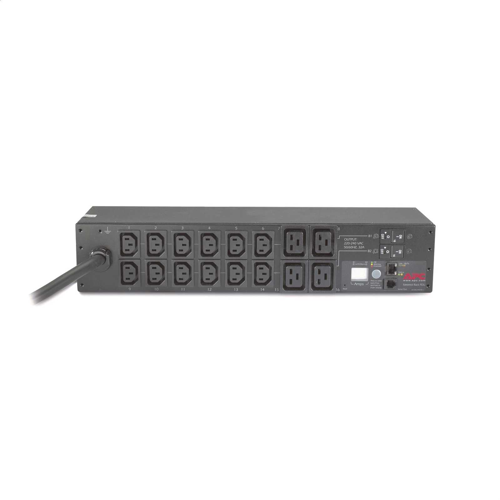 PDU para Rack con medida 2U, 32A, 230V, (12)C13 y (4)C19