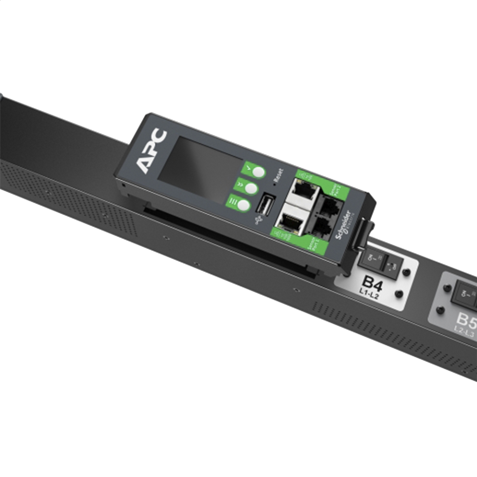 PDU avanzada para rack NetShelter medida, trifásica, 43,5kW 400V 63A o 34,6kW 415V 60A, 42 salidas, IEC309