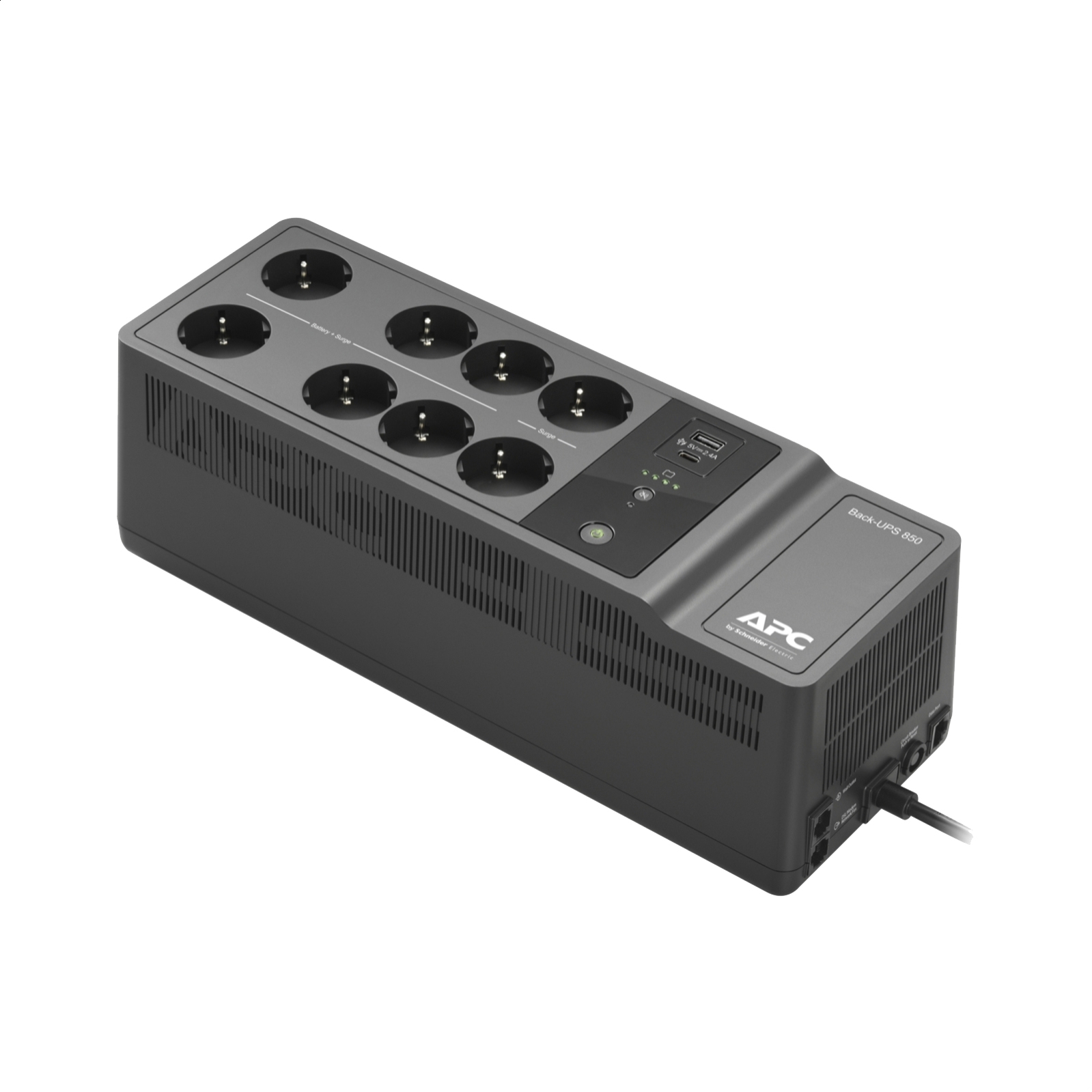 APC Back-UPS 850VA, 230V, puertos de recarga USB tipo-C y A