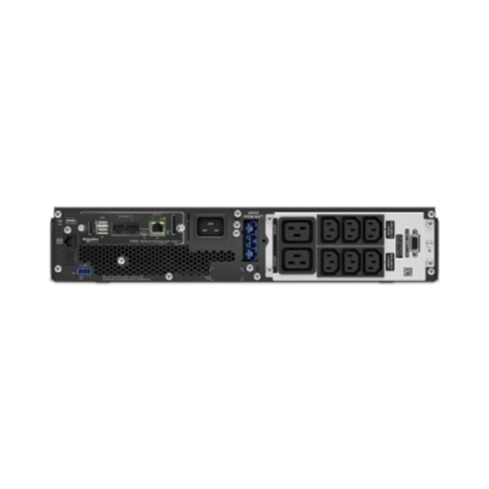 Smart-ups en línea, 2200VA, Rackmount 2u, 230V, 8x C13 + 2x C19 IEC Outlets, tarjeta de red