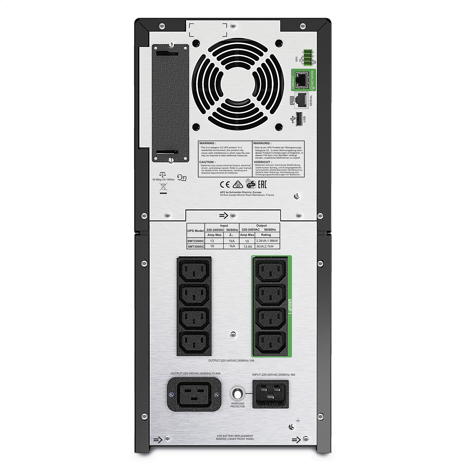 Smart-UPS de APC de 2200 VA, LCD, 230V con SmartConnect