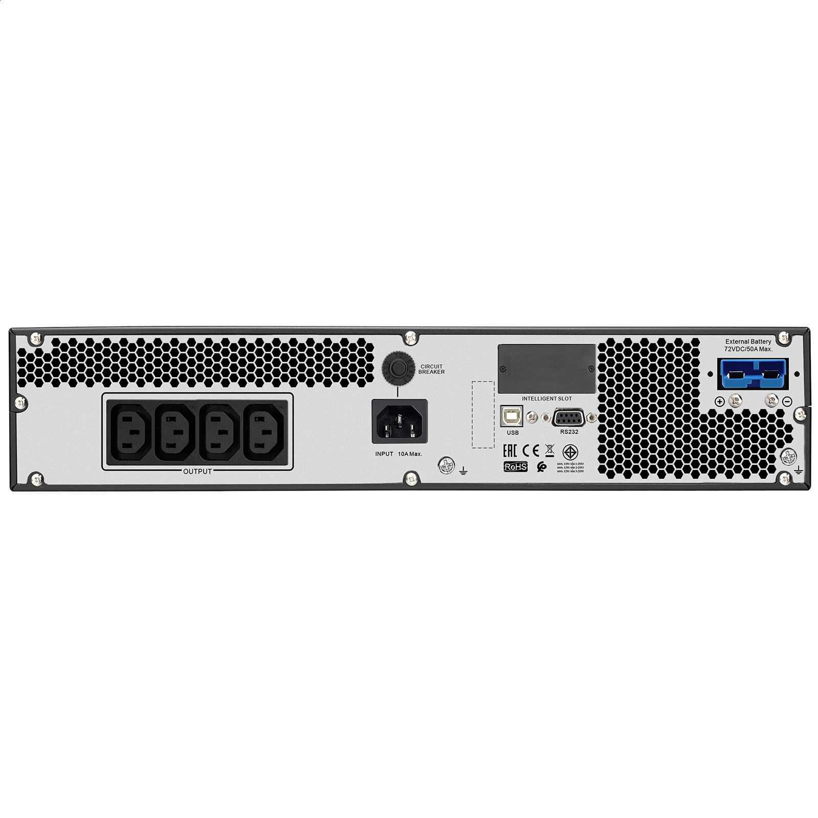 Unidad Easy UPS On-Line SRV de APC, 2000 VA y 230 V, para rack, con paquete de baterías de autonomía extendida, kit de rieles