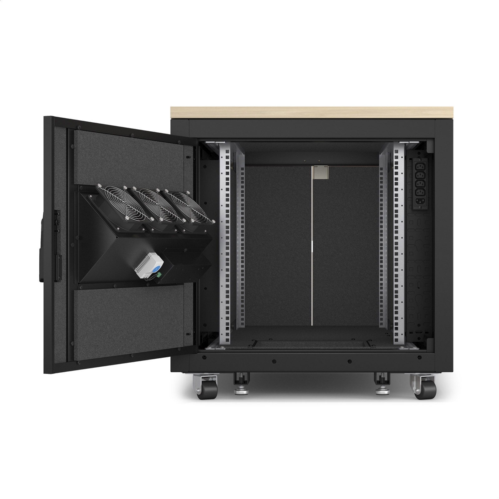 APC NetShelter insonorizado, 12U, armario rack de servidor, arce