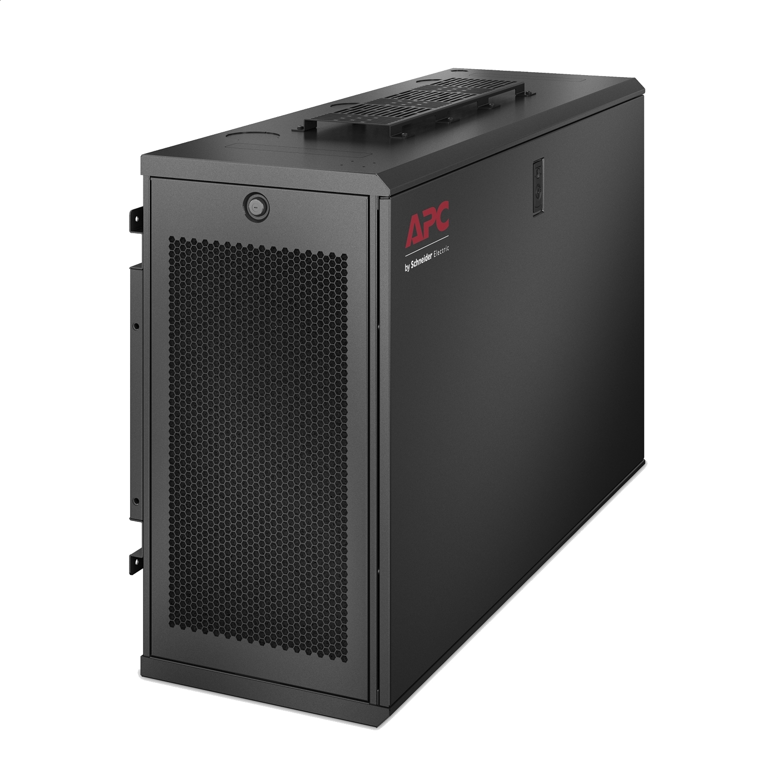 Gabinete Para Rack De Montaje En Pared De Perfil Bajo Netshelter 6U De Apc Profundidad De Servidor de 120V