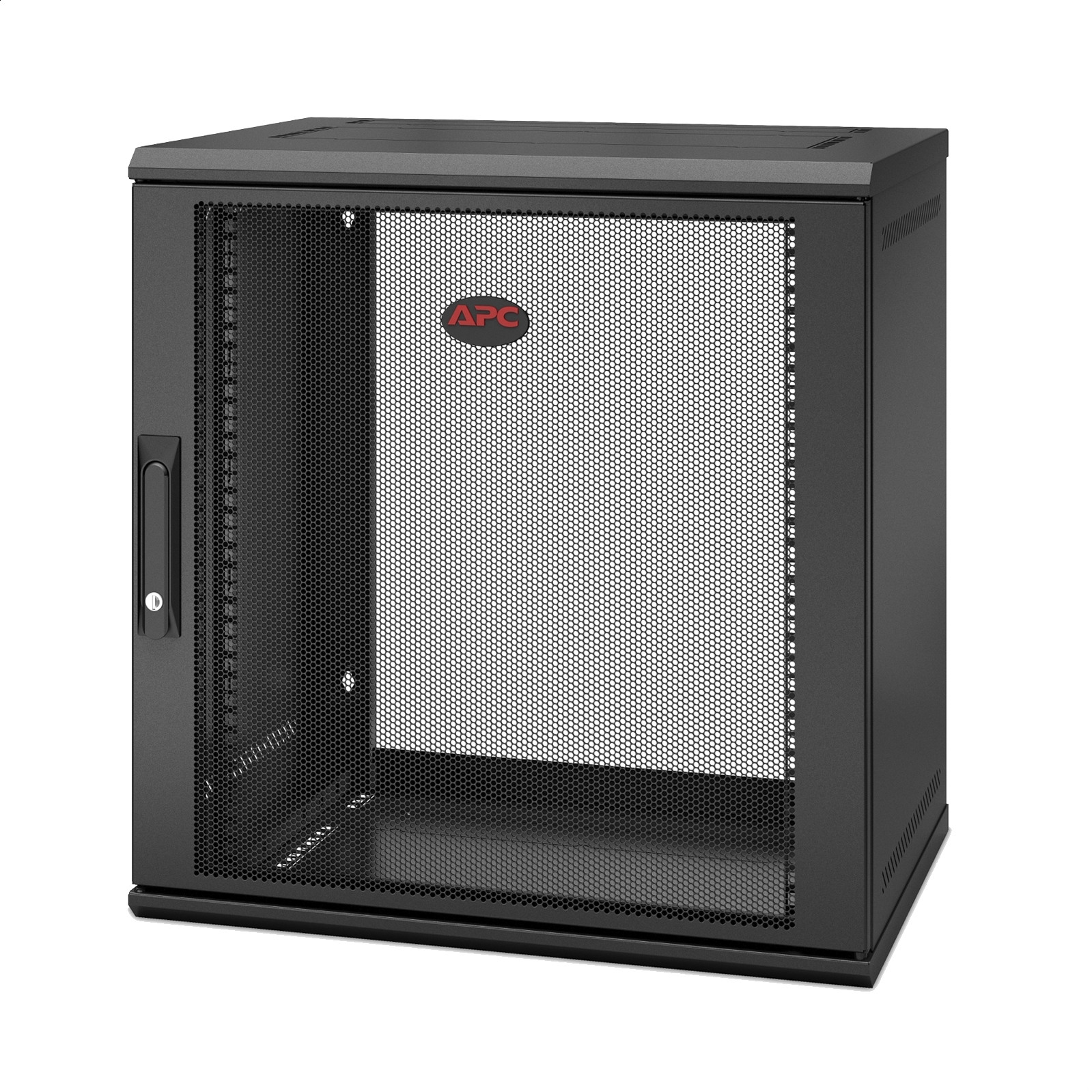 Gabinete para rack de montaje en pared NetShelter de APC, 12 U, profundidad de conmutador con bisagras único