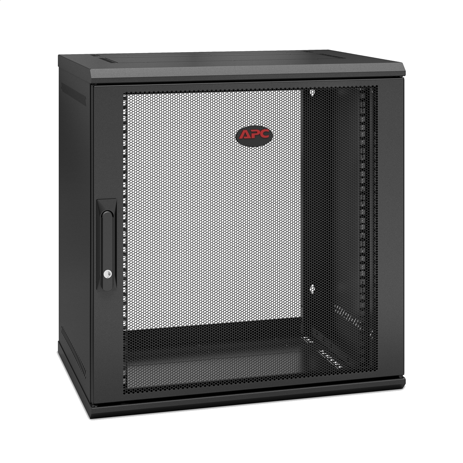 Gabinete para rack de montaje en pared NetShelter de APC, 12 U, profundidad de conmutador con bisagras único