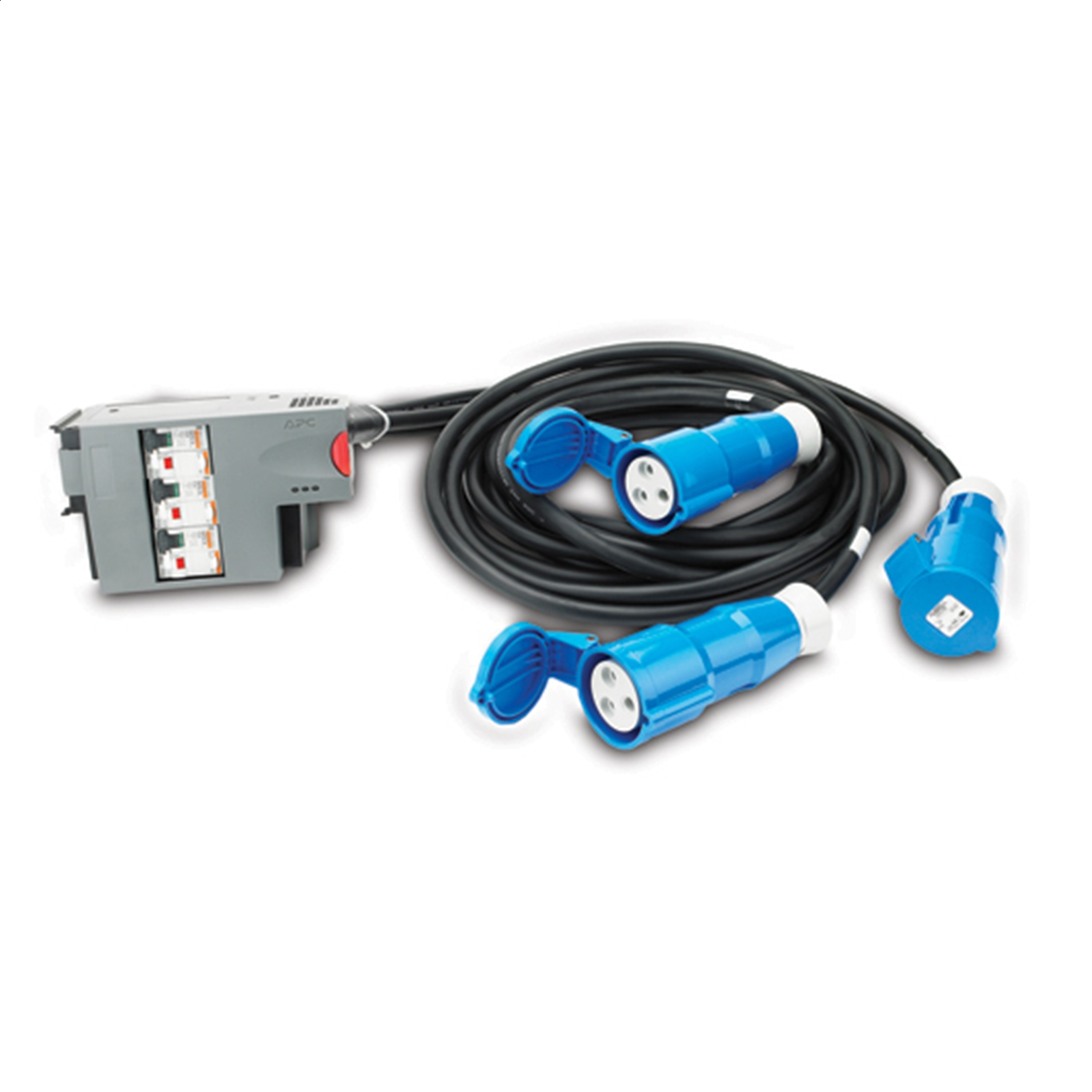 Módulo de distribución de alimentación eléctrica 3x1 polos 3 cables RCD 32 A 3xIEC309 480cm, 540cm, 600cm